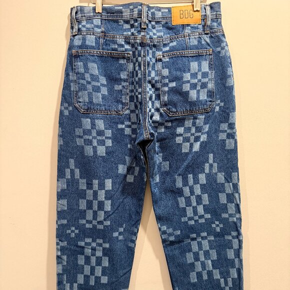 NWOT BDG Bow Fit Jean in Checkerboard Print size 31/32 - Picture 6 of 7